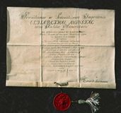 Диплом М.В.Ломоносова, 1745 г.